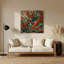 Botanique Rowan, art mural en métal gris-834029094