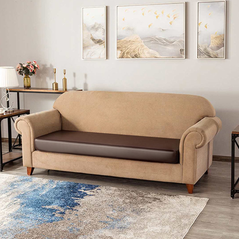 Box Cushion Armchair Slipcover, Brun, H 27,5 po x l 25 po x P 9 po