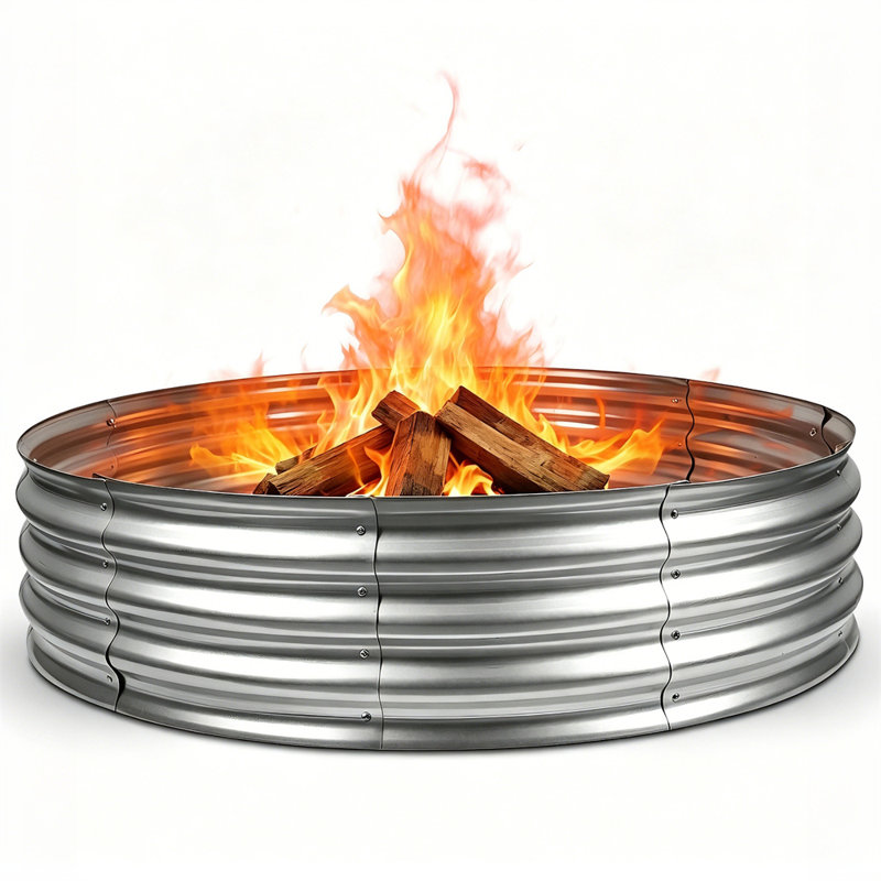 4FT Galvanized Steel Fire Pit Ring