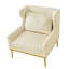 Chaise d'appoint moderne en velours avec structure et coussin en fer-120922551