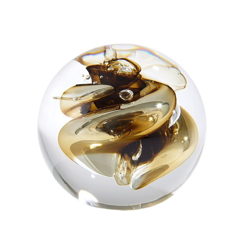 Swirl Paperweight-Moss Green