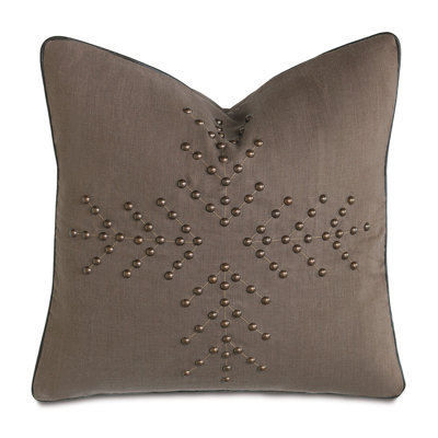 Bellingham Appliqued Linen Throw Pillow