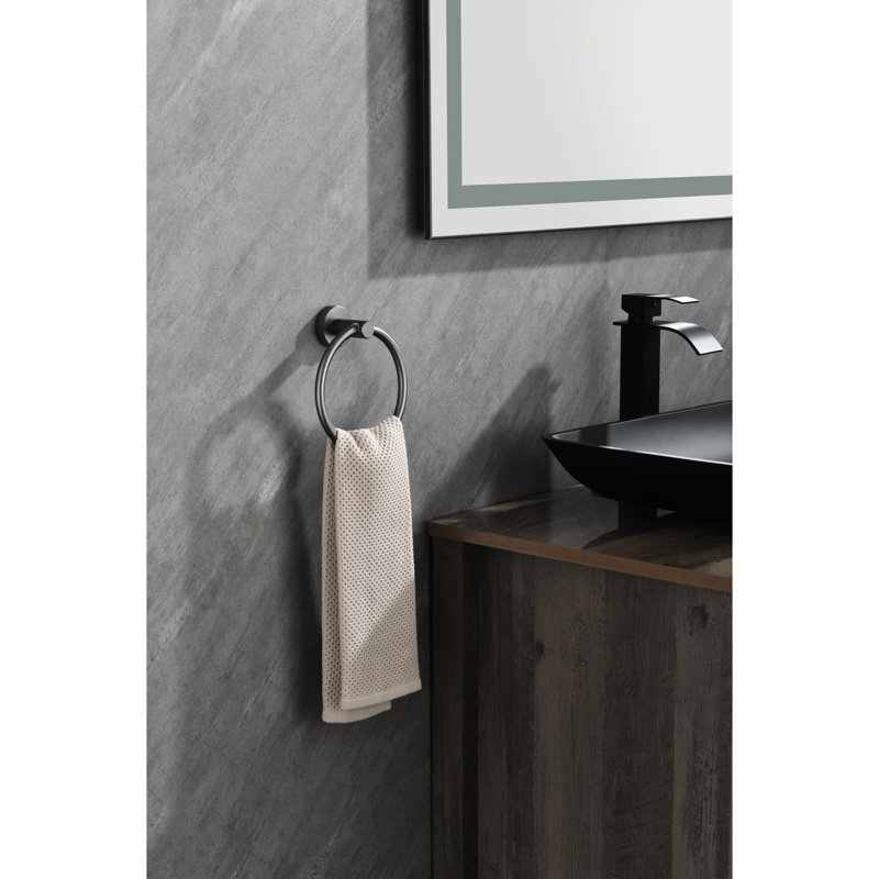 6 Piece Bathroom Towel Rack Wall Mount - Gunmetal Black Finish. Aluminum Made For Longevity. Resists Surface Damage. Easy Installation Process. For Various Areas. 22.98In Deep, 2.52In Wide, 1.97In