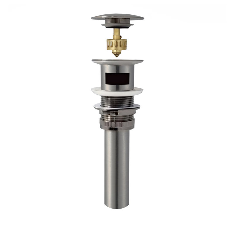 Élan Pop-Up Bathroom Sink Drain With Overflow, Brushed Nickel