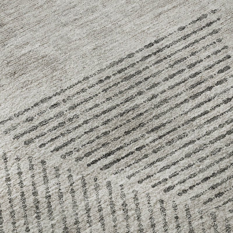 Premium Machine Washable Prisco Taupe Rug, Rectangle 9' x 12'
