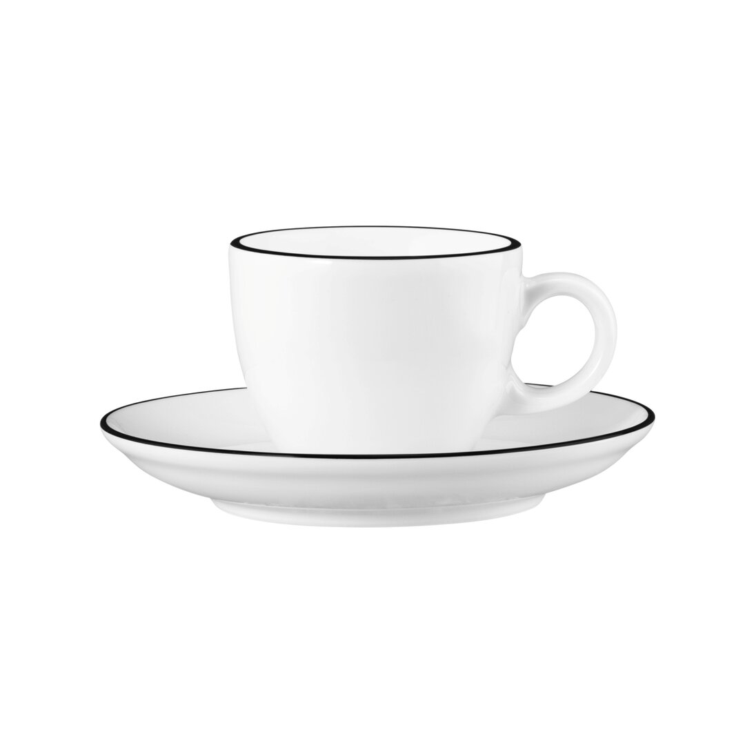 Modern Life Black Line Espressotasse mit Untertasse