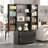 Fluted Kitchen Pantry Cabinet With 2 Large Drawers & 8-Door Spice Rack, Freestanding Storage Organizer-2066804642
