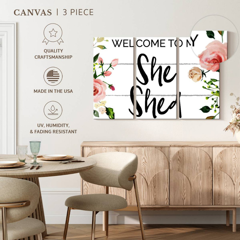 She Shed Set I, 20" H x 33" W