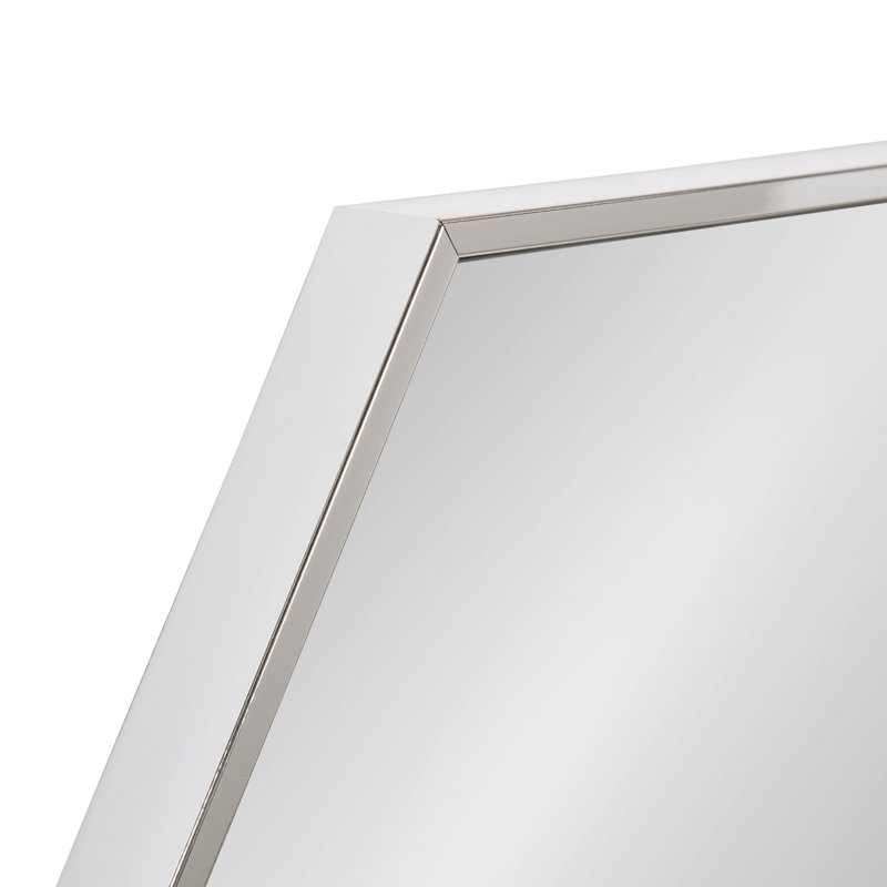 Miroir décoratif Logsdon, 30,98 po x 22,05 po, Argent