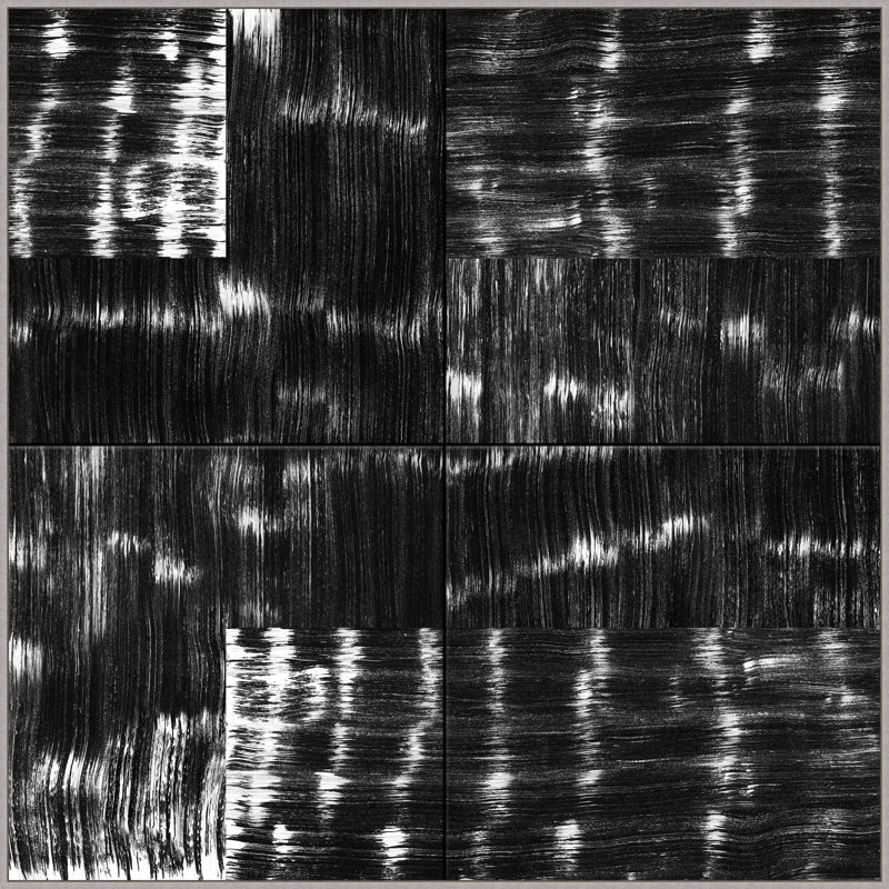 Strie Quad par Thom Filicia - peinture sur toile à cadre flottant