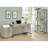 Whitewashed Grey And Gunmetal Sled Base Office Desk