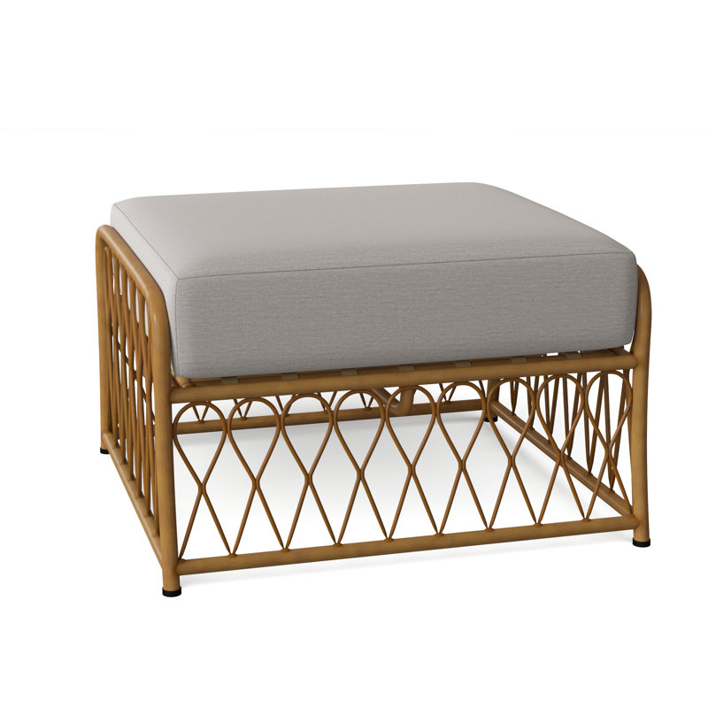 Repose-pieds d'extérieur avec coussin Cane, Impact Vapor gris Sunbrella®