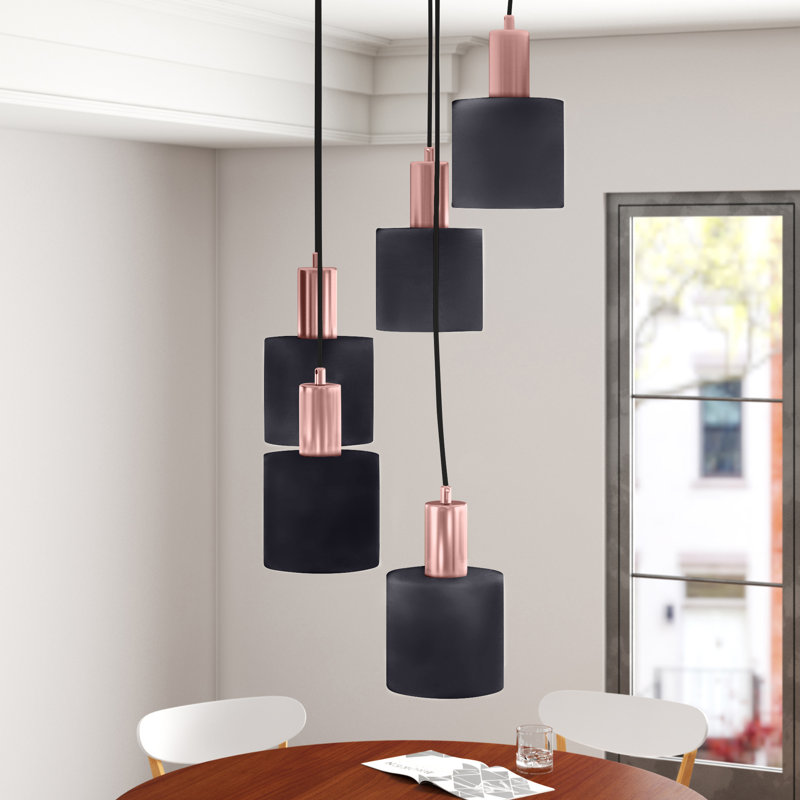 Abel 5 - Light Cluster Pendant, Antique, Black