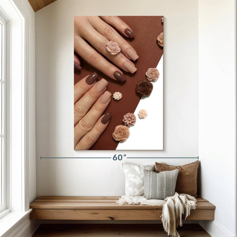 Shuttleworth Matte Brown Nails, 51" H x 34" W