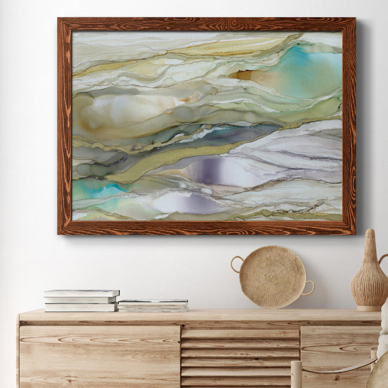 Verre marbré III - reproduction d'art sur toile, H 31,5 po x l 23,5 po x P 1,5 po, Érable