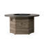 Frontier Hexagon Aluminum Propane Fire Pit Table with Lid