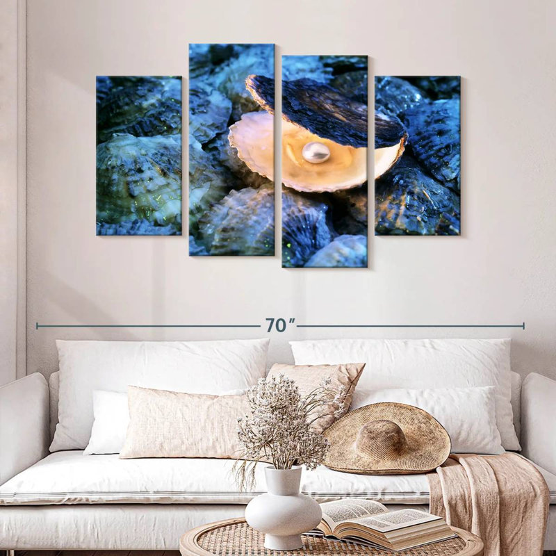 Brampt Natural Pearl Oyster, 32" H x 52" W