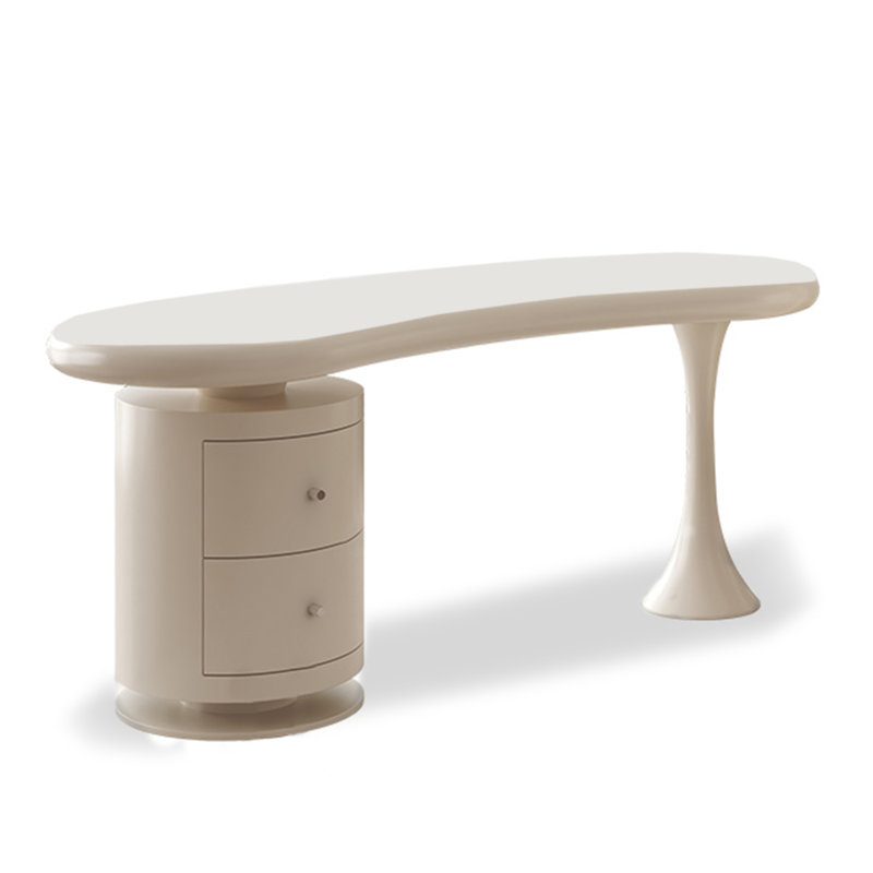 Bureau en bois massif de style français French Cream, H 29,53 po x l 62,99 po x P 23,62 po