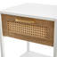 Table de bout 15,96 po - Table de chevet blanche moderne pour le bureau. Pieds en métal, fabrication. Assemblage et entretien faciles. Capacité de charge de 120 lb. Côté polyvalent avec tiroir, salon, chambre à coucher. Structure.-902517324