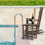 Table de bout toutes saisons Adirondack Tables de patio Tables de bout en plastique brun-1660344230