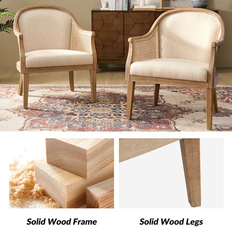 Upholstered Armchair, Linen