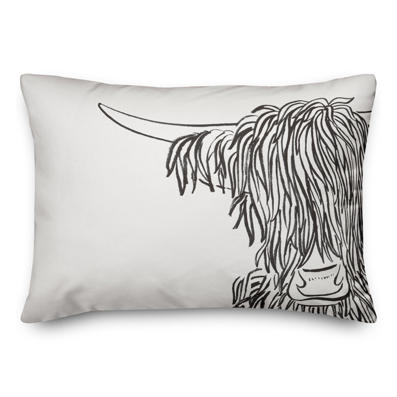 Coussin intérieur / extérieur Wash Up Cow, H 14 po x l 20 po, Rectangle