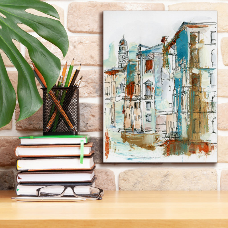 «Venetian Abstract 2» par Ethan Harper, H 16 po x l 12 po x P 0,75 po