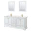 Ensemble de meuble-lavabo double 72 "avec miroir Deborah-51712406-61133003-98282542