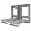 Lits simples escamotables doubles avec armoires et tablettes, gris-1705672814