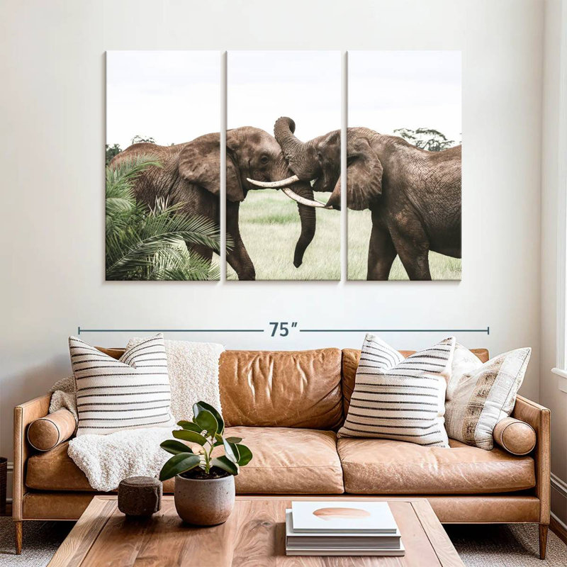 Playing Elephants, 42" H x 65" W