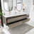 Ryton 72'' Double Sink Wall Mounted Bathroom Vanity with Resin Top-1330667810