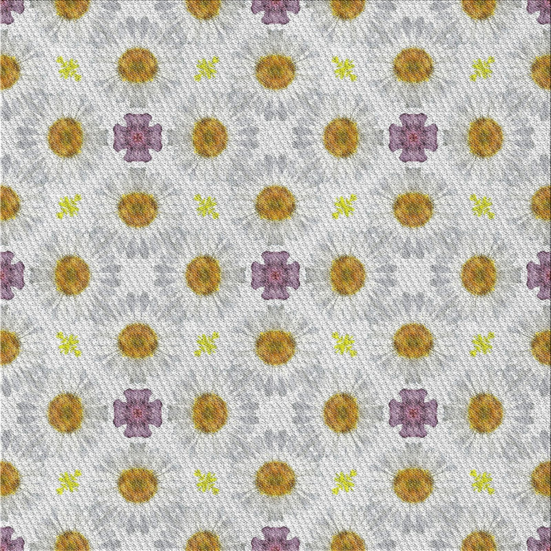 Tapis gris/brun tissé à la machine, Carré 3 pi