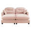 Élégant canapé modulaire rose avec chenille de haute qualité, coussin et coussins décoratifs en nuage faciles à installer, courbée ergonomique, pour divers espaces de vie
