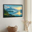 «Snowy Mountain Range Over Misty Lake At Sunrise», art mural sur toile-1324158028
