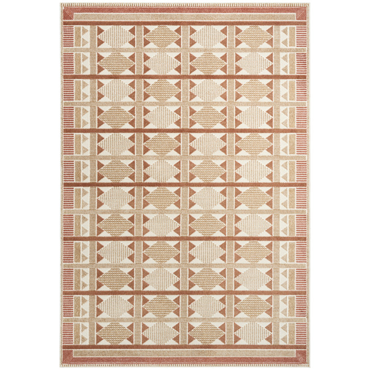 Maridee Rust Modern Indoor Rug