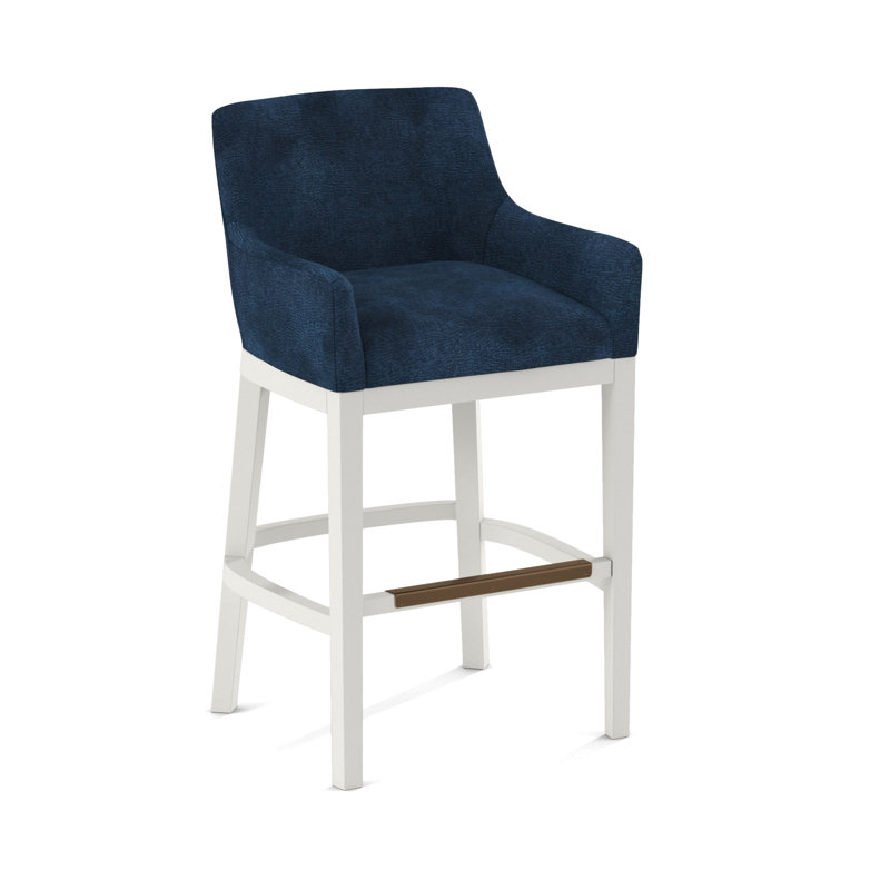 Upholstered Stool, White, 61614-35