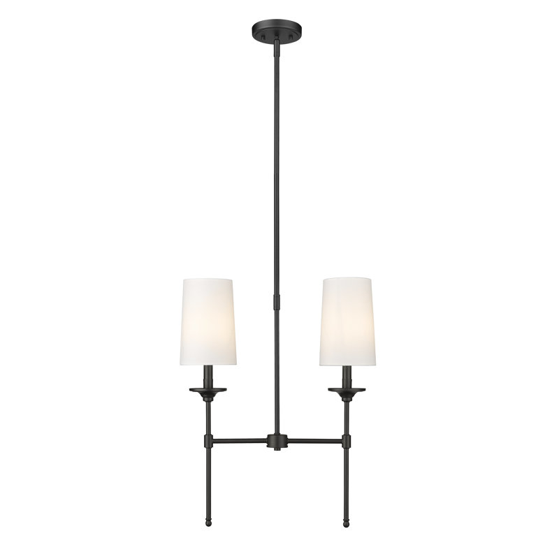 Kinley 2 - Light Dimmable Cylinder Chandelier, Matte Black
