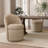 Upholstered Barrel Dining Chairs, Boucle Fabric Swivel Kitchen Chairs, Wingback Side Chairs, Vanity Chairs-543675562