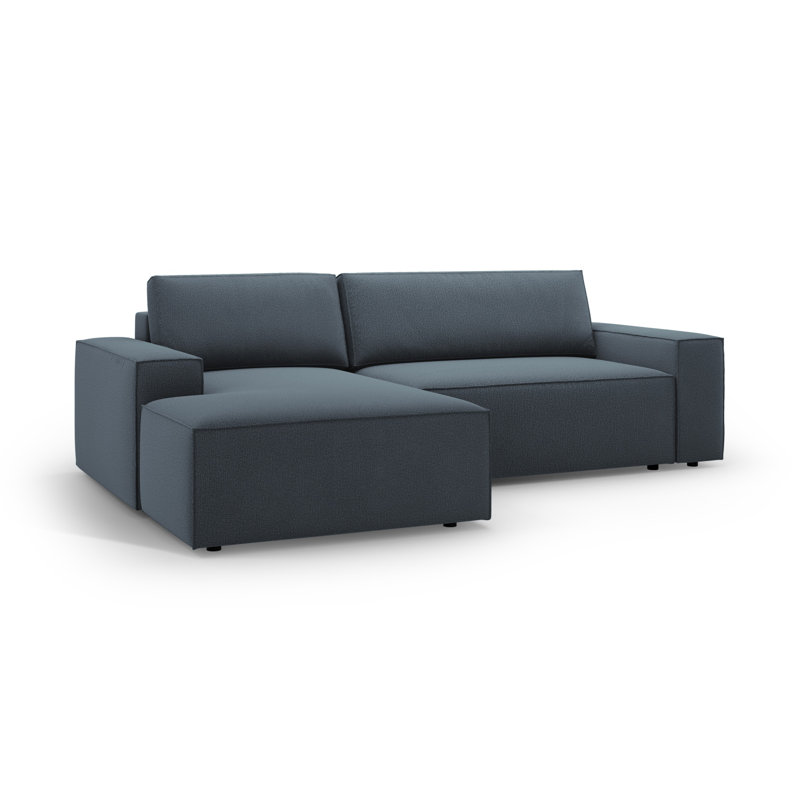 Alisbha 3 Seater Sofa Bed, Blue, Left-Hand Facing
