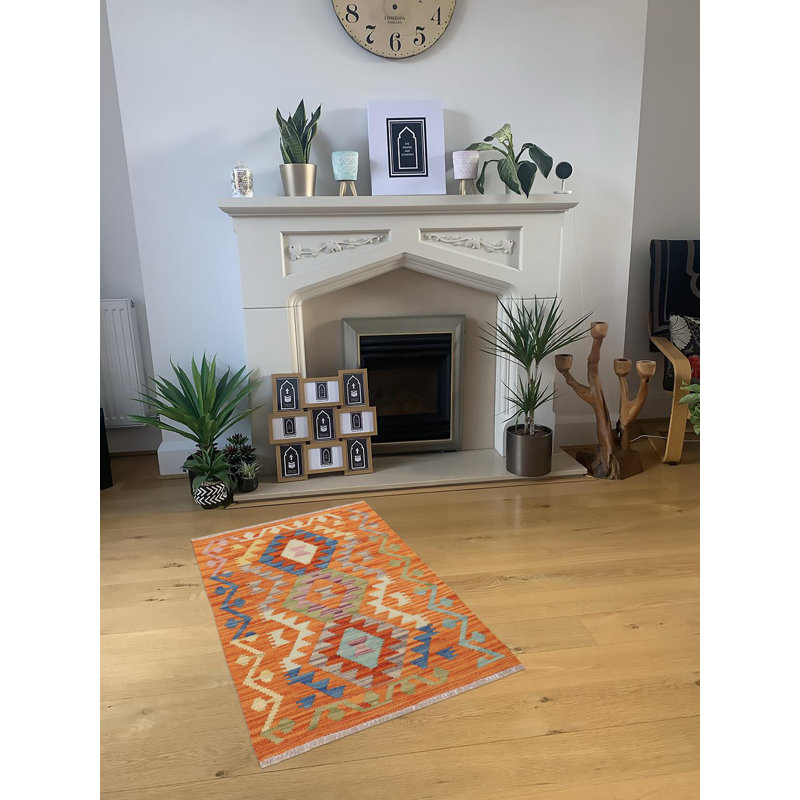 One-of-a-Kind Wetumka Hand-Knotted New Age 2'2" X 3'1" Wool Area Rug in Multicolor