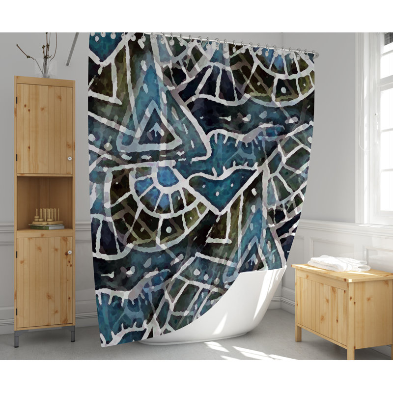 Rideau de douche simple abstrait, H 72 po x l 70 po