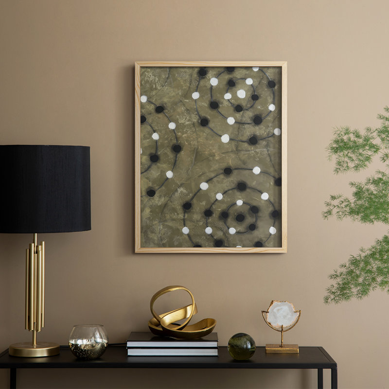 Reproduction encadrée quantique II - bois massif, Naturel, H 15 po x l 12 po