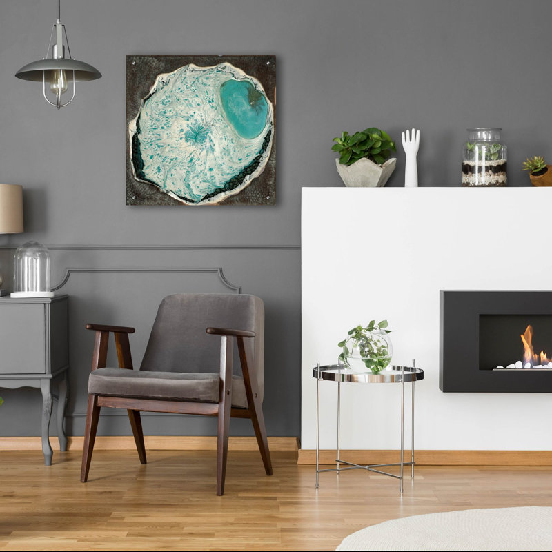  «Atlantis 2» par Alicia Ludwig, art mural en verre acrylique, H 24 po x l 24 po