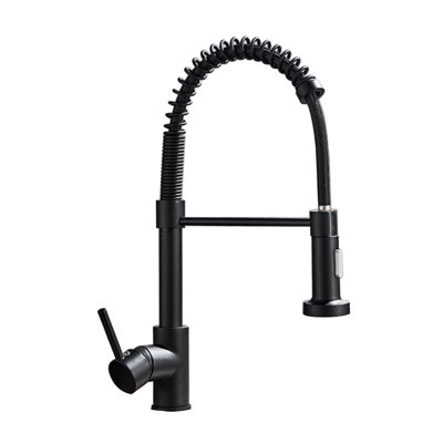 Single Handle High Arc Pull Out Kitchen Faucet With Sprayer