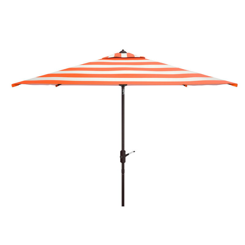 Parasol carré de 7,5 pi Torrens, Orange/Blanc