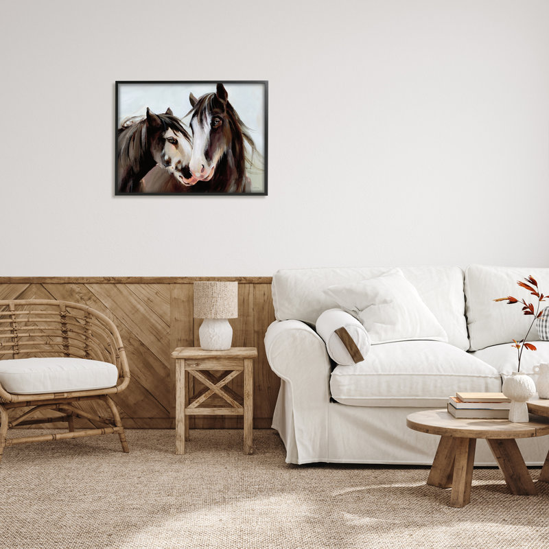 "Stupell Industries", paire de chevaux bruns, art mural sur toile par Katrina Pete, H 24 po x l 30 po x P 1,5 po