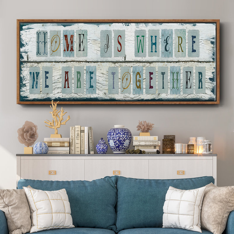 We Are Together- Framed Canvas, 12" H x 30" W