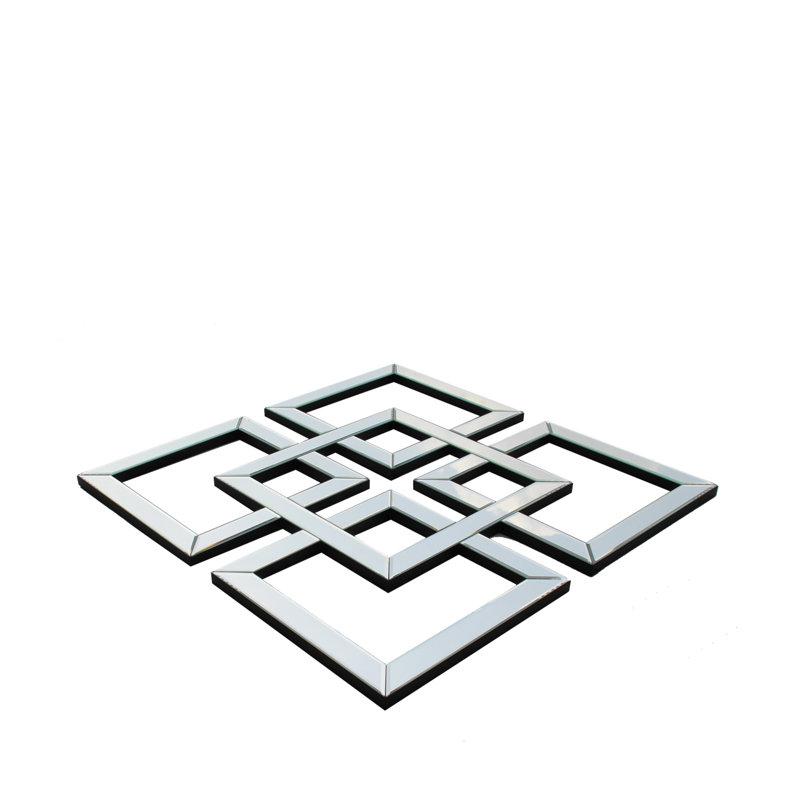 Abstract Wall Decor, White/Silver