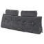 Oreiller de tête de lit, oreiller de tête de lit grand format avec 2 poches latérales et 2 appuis-tête, oreiller de lit avec flanelle lavable, pour lire, jouer, se reposer, travailler au lit, gris-551050855