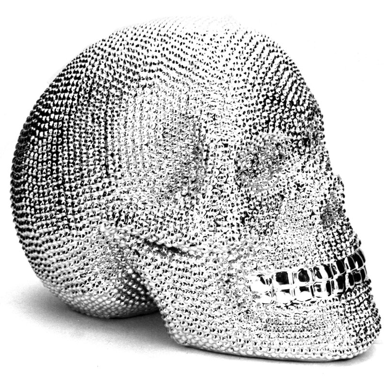 Crâne plaqué argent